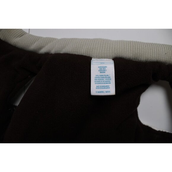 Baby Boys 12 Months 2 Pieces Outdoor Outfit Brown Cream Vest and Pants Cozy Fall - Picture 5 of 11